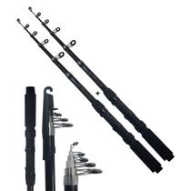 Kit 2 Vara de Pesca Para Molinete 1,5 Telescópica Fibra de Vidro Ultra Light Leve Kit 2 Vara de Pesca Para Molinete 1,5 Telescópica Fibra de Vidro Ultra Light Leve
