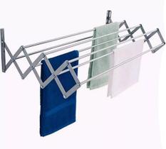 Kit 2 Varal de Parede Sanfonado Alumínio 100 cm- Gibafer