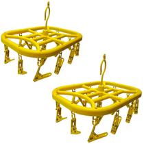 Kit 2 Varal Langerie Meia 1616 32 Prendedores Praticidade Variados Cores