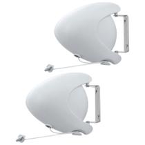 Kit 2 Varal Parede Retrátil Recolhível 15m Até 10kg Ordene Kit 2 Varal Parede Retrátil Recolhível 15m Até 10kg Ordene