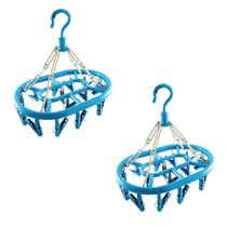 Kit 2 Varal Roupas Intimas 16 Prendedores Peças Meias Multiuso - Sanchin Kit 2 Varal Roupas Intimas 16 Prendedores Peças Meias Multiuso - Sanchin