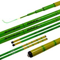 Kit 2 Varas Telescópicas JP Bamboo Green 5,40m e 1,80m Jaú Pesca Kit 2 Varas Telescópicas JP Bamboo Green 5,40m e 1,80m Jaú Pesca