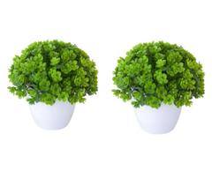 Kit 2 Vasinho Planta Artificial Decoração Presente Kit 2 Vasinho Planta Artificial Decoração Presente