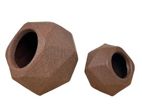 Kit 2 vasinhos de polietileno Geometrico para plantas e flores cachepot tamanhos diferentes Kit 2 vasinhos de polietileno Geometrico para plantas e flores cachepot tamanhos diferentes