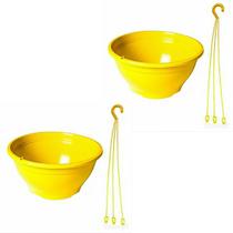 Kit 2 Vaso Cuia 21 Verde Amarelo Reforçado Com Hastes Planta Kit 2 Vaso Cuia 21 Verde Amarelo Reforçado Com Hastes Planta