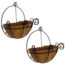Kit 2 Vaso De Parede de Fibra de Coco Para Plantas e Flores 30cm