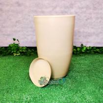 Kit 2 Vaso De Planta Cone Brilhante Luxo Decorativo PP