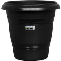 Kit 2 Vaso de Planta Redondo28 x 28 x 23,5 Preto Jardim
