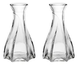 Kit 2 Vaso Decorativo 12cm Vidro Flores Solitário Resistente