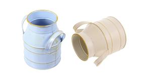 Kit 2 Vaso Decorativo De Flores De Ânfora De Ferro Leiteira
