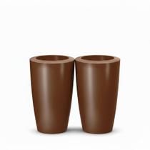 Kit 2 Vaso Para Plantas Classic Conico Cor:Ferrugem