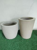 kit 2 vaso polietileno para planta natural decoração 1 coluna 1 cone - baeart minas artesanatos