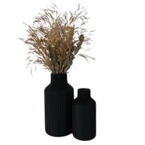 Kit 2 vaso preto p/m ceramica decoração de jardim ou casa