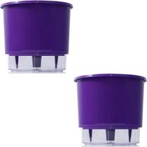 Kit 2 Vaso Raiz Autoirrigavel N3 16X14 Roxo Plantas Temperos Kit 2 Vaso Raiz Autoirrigavel N3 16X14 Roxo Plantas Temperos