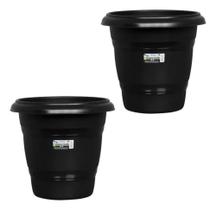 Kit 2 Vaso Redondo Bella Fiore N22 Plástico 4l Planta Kit 2 Vaso Redondo Bella Fiore N22 Plástico 4l Planta