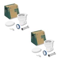 Kit 2 Vaso Sanitário Convencional com Assento Acesso Confort Celite Kit 2 Vaso Sanitário Convencional com Assento Acesso Confort Celite
