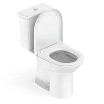 Kit 2 Vaso Sanitários com Caixa Acoplada e Assento Queda Amortecida Round Roca Branco/Brilhante Kit 2 Vaso Sanitários com Caixa Acoplada e Assento Queda Amortecida Round Roca Branco/Brilhante