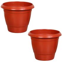 Kit 2 Vasos 21,5 Lts Para Palmeira Flores Plantas Naturais Plasnew