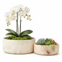 Kit 2 Vasos Bacia Linha Genebra Cachepot Para Decoração -