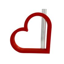 Kit 2 Vasos Coração Tubo de Vidro Decoração Criativa Kit 2 Vasos Coração Tubo de Vidro Decoração Criativa