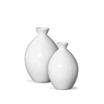 Kit 2 Vasos de Cerâmica Decoração modelo Marajó P e G Branco