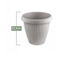 Kit 2 Vasos de Plantas com Prato Acoplado Moderno 8 L Usual Utilidades