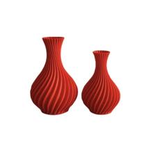 Kit 2 Vasos Decorativos em Espiral Modernos para Sala, Mesa ou Aparador