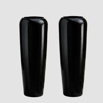 Kit 2 Vasos em Fibra de Vidro Estilo Vietnamita 66cm Taça Preto Kit 2 Vasos em Fibra de Vidro Estilo Vietnamita 66cm Taça Preto