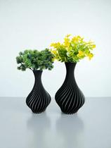 Kit 2 Vasos Espiral Decorativos Modernos para Flores Artificiais, ideal para Decoração de Sala, Quar