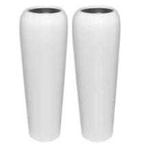 Kit 2 Vasos Fibra Vidro Vietnamita 66cm Branco Kit 2 Vasos Fibra Vidro Vietnamita 66cm Branco