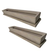 Kit 2 Vasos Jardineira de Plantas 80cm com 2 Pratos de Polietileno