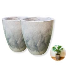 Kit 2 Vasos para plantas 29x25cm em Polietileno Liso