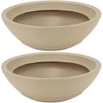 Kit 2 Vasos para Plantas em Plástico Tramontina Indi Granito Areia Flores Folhagens Suculentas
