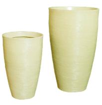 Kit 2 Vasos Planta 65x40 + 45x30 Oval Moderno Polietileno