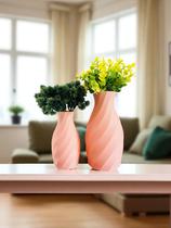 Kit 2 Vasos Rústicos Decorativos Modernos para Sala, Quarto, Escritório e Casa, ideal para Flores Ar Kit 2 Vasos Rústicos Decorativos Modernos para Sala, Quarto, Escritório e Casa, ideal para Flores Ar