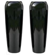 Kit 2 Vasos Vietnamita Fibra Vidro Plantas Preto 76cm