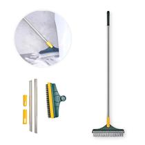 Kit 2 Vassoura e Rodo 2em1 Retrátil Com Cabo Extensível 1m