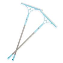 Kit 2 Vassoura Mágica Silicone Rodo Mop Limpeza Piso Vidro Multiuso Extensível Tira Pelo Chão Banheiro 2 em 1 Janela