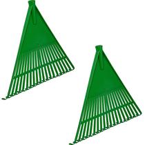 Kit 2 Vassouras de Plástico Jardim Grama Rastelo Sem Cabo UN Kit 2 Vassouras de Plástico Jardim Grama Rastelo Sem Cabo UN