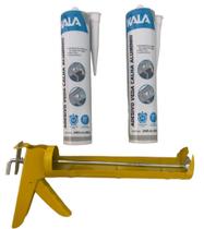 KIT 2 Veda Calha Cola E Sela Calha Rufos Telhas + 1 Aplicador KIT 2 Veda Calha Cola E Sela Calha Rufos Telhas + 1 Aplicador