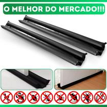 Kit 2 Veda Porta Protetor Impermeável Rolinho Contra Insetos Poeira 80cm material sintético Super Resistente