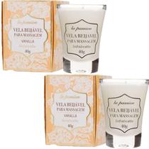 KIT 2 velas de vanilla para massagem hidratante beijavel KIT 2 velas de vanilla para massagem hidratante beijavel