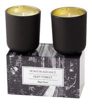 Kit 2 Velas Decorativas Aromatizadas Copo Vidro Fosco Preto