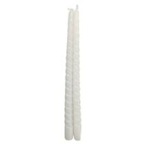 Kit 2 Velas Espiral 20cm Casamento Decoração Branca Kit 2 Velas Espiral 20cm Casamento Decoração Branca