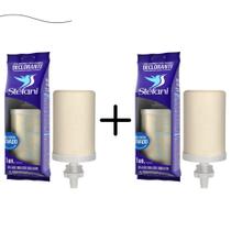 Kit 2 Velas Filtro Barro Dupla Ação C/ Carvão Declorante Ativado Stefan Branco