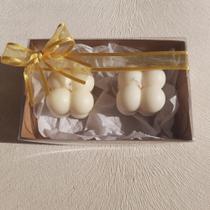 Kit 2 Velas Mini Bubble Aromática Decoração Presente Lavanda