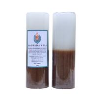 Kit 2 velas votiva 7 dias 260g (branca e marrom)