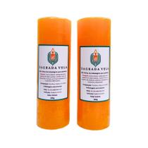 Kit 2 velas votiva 7 dias 260g (laranja)