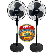 Kit 2 Ventilador Coluna Pedestal Residencial Super Silencioso Osc 3Pás 3 Velocidades