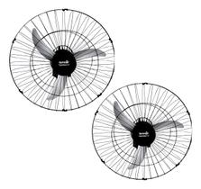 Kit 2 Ventilador De Parede Tufão 50cm Preto M2 Lorensid